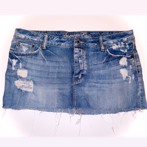 American Eagle Outfitters Dresses & Skirts - AMERICAN EAGLE JEAN MINI SKIRT